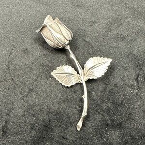 Vintage Giovanni silver tone rose